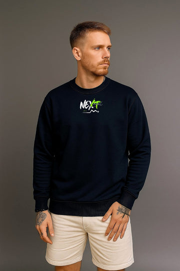 TXT SWEATSHIRT NAVY BLUE