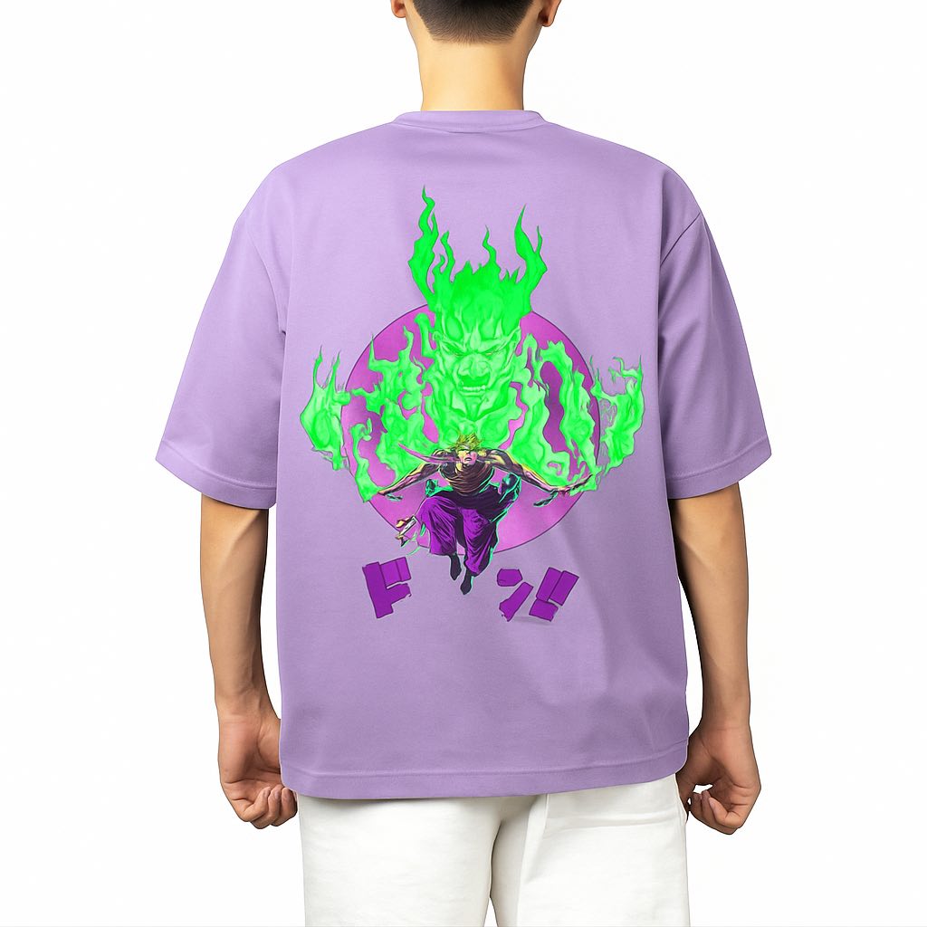 RORANOA ZORO LAND OF WANO OVERSIZED WHITE T SHIRT