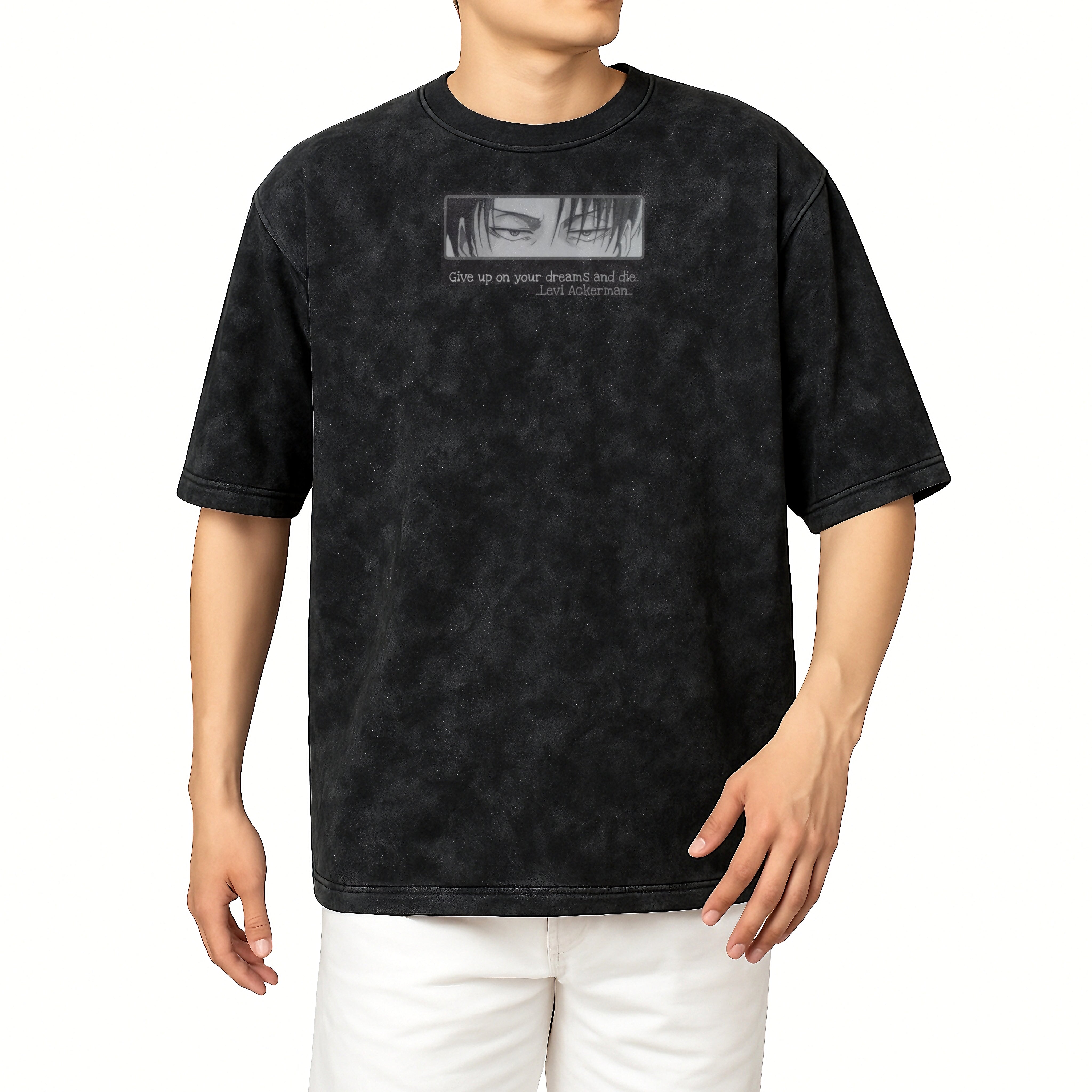 OVERSIZED T SHIRT ACID WASH FOUNDING TITAN EREN YEAGER